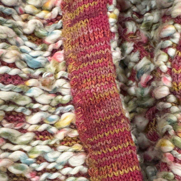 Free People Winter Bright Multicolor Hooded  Knit Sweater - XS - Picture 12 of 12